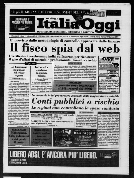 Italia oggi : quotidiano di economia finanza e politica